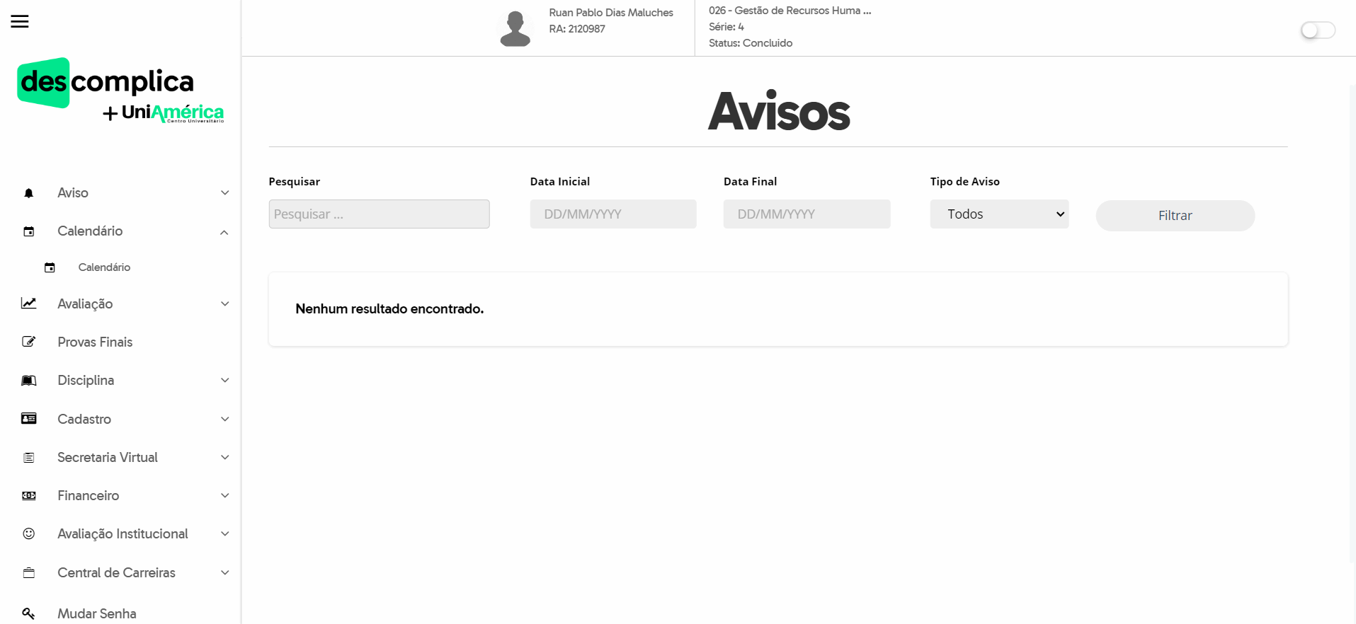 Passo a passo de como abrir o serviço na secretaria virtual
